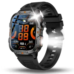 Smartwatch Męski Zegarek Angelo QX12 czarny Wodoodporny Rozmowy Puls Sport Menu PL